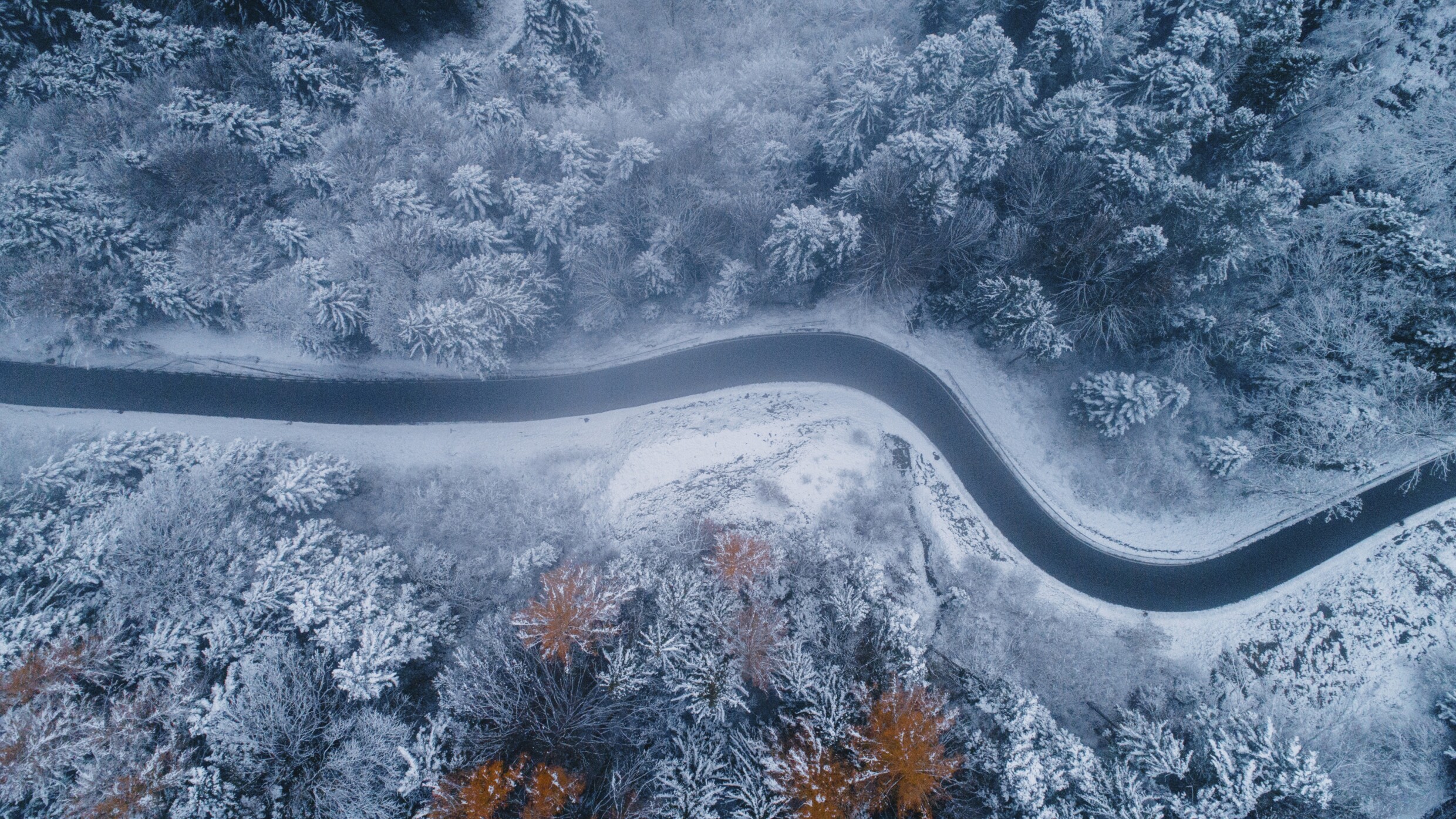 Straße im Winter