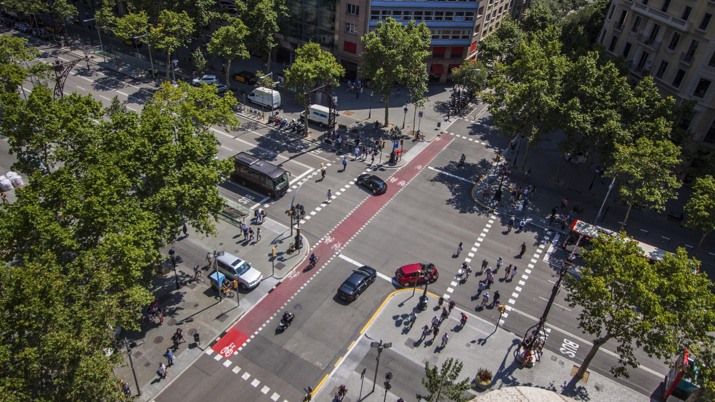 Straßenkreuzung Barcelona