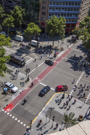 Straßenkreuzung Barcelona